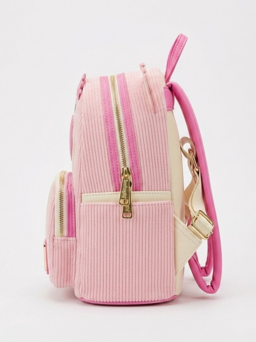 Disney Parks Loungefly Toy Story Lotso Pink & Cream Corduroy Backpack - Picture 3 of 5